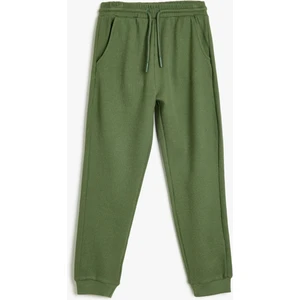 Basic Eşofman Altı Beli Bağlamalı Cep Detaylı Pamuklu