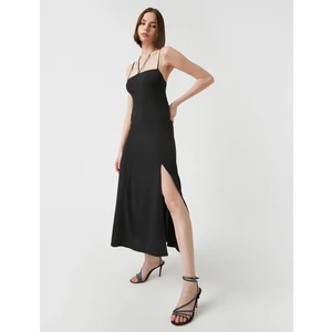 Yırtmaçlı Midi Elbise