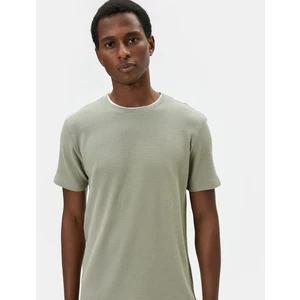 4SAM10065HK Koton Erkek T-Shirt Haki