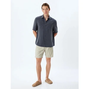 Basic Gömlek Cepli Kısa Kollu