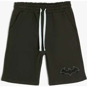 Batman Şort Lisanslı Cepli Beli Bağlamalı