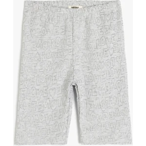 Beli Lastikli Pamuk Karışımlı Basic Kısa Tayt