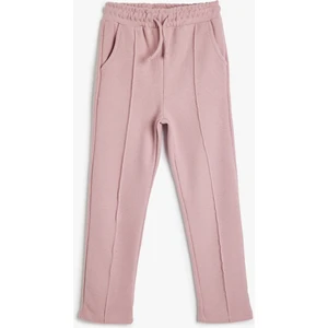 Basic Eşofman Altı Nervürlü Beli Lastikli Cepli