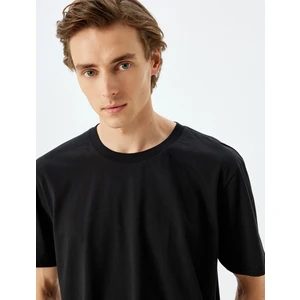 Kısa Kollu Bisiklet Yaka Pamuklu Basic T-Shirt