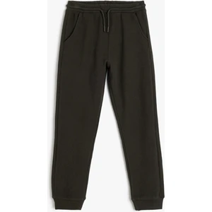 Basic Eşofman Altı Beli Bağlamalı Cep Detaylı Pamuklu