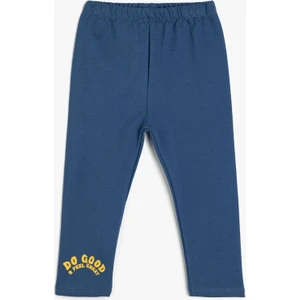 Baskılı Normal Paça Pamuklu Tayt