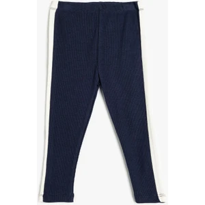 Ribanalı Pamuklu Tayt Beli Lastikli