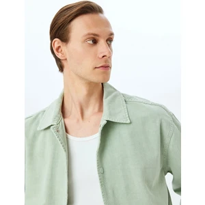 Çıtçıt Düğmeli Cep Detaylı Pamuklu Kot Ceket