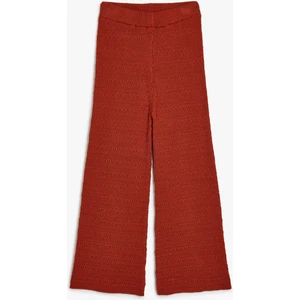 Basic Bol Paça Pantolon Beli Lastikli Pamuk Karışımlı