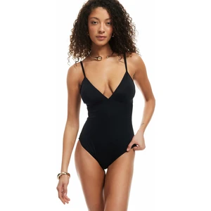 Astarlı Derin V Yaka Ince Askılı Mayo