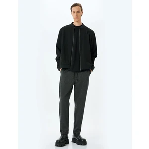 Katlamalı Paça Beli Bağcıklı Eşofman Altı