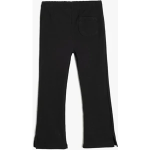 Basic Ispanyol Paça Tayt Tek Cepli Ribanalı Yırtmaç Detaylı