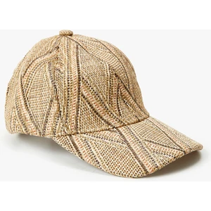 Hasır Cap Şapka Desenli