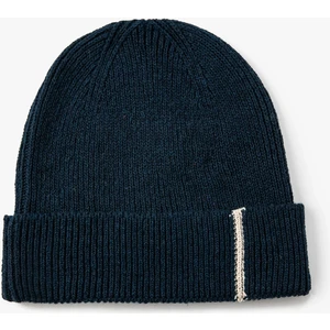 Basic Örgü Bere Katlama Detaylı Şerit Desenli