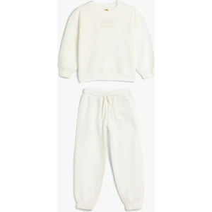 Basic Eşofman Takımı Sweatshirt ve Beli Lastikli Eşofman Altı