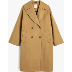 Kruvaze Oversize Uzun Kaşe Kaban