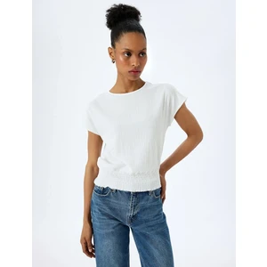 Gipeli Kısa Kollu Bisiklet Yaka Bluz