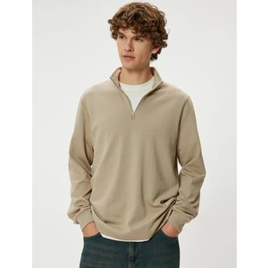 5WAM70090MK Koton Erkek Sweat Bej