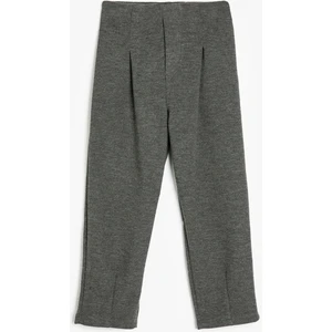 Basic Pantolon Beli Lastikli Pile Detaylı