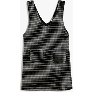 Jile Elbise Mini Cepli V Yaka Kolsuz