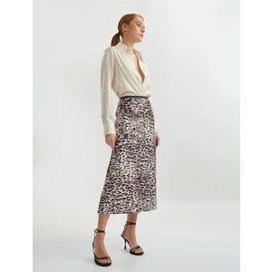 Midi Boy A Kesim Leopar Desenli Etek