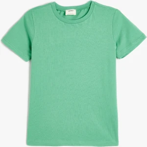 Basic Tişört Kısa Kollu Bisiklet Yaka Pamuklu