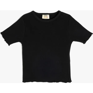 Bisiklet Yaka Kısa Kollu Pamuklu Basic Tişört