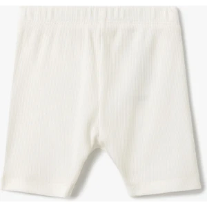 Pamuklu Lastik Detaylı Ribanalı Basic Kısa Tayt