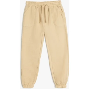 Pamuklu Beli Bağcıklı Cepli Basic Jogger Pantolon