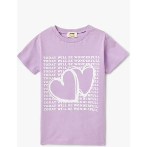 Slogan Baskılı Bisiklet Yaka Pamuklu Tişört