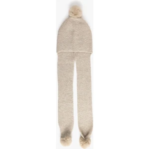 Ponpon Detaylı Atkılı Bere