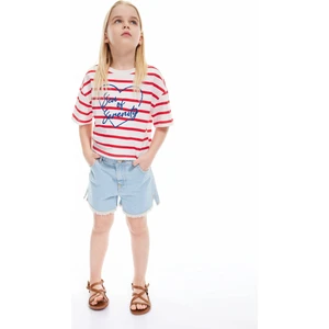 Pamuklu Düğme ve Cep Detaylı Basic Denim Şort