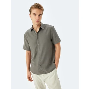 Pamuklu Düğmeli Kısa Kollu Gömlek