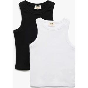 Pamuklu Kolsuz Kaşkorse 2'li Basic Atlet Seti