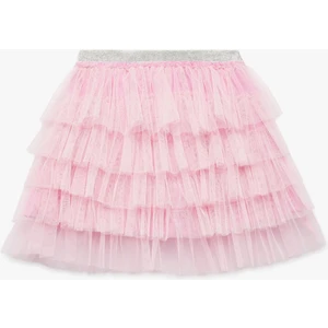 Katlı Lastik Detaylı Tütü Etek