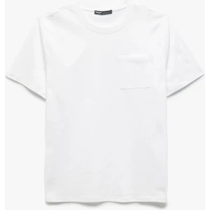 Kısa Kollu Cepli Regular Fit Bisiklet Yaka Pamuklu Basic Erkek Tişört