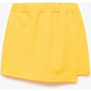 Düz Kesim Kruvaze Mini Boy Şort Etek