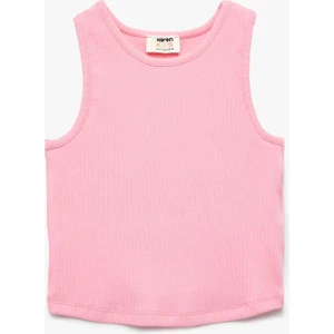 Pamuklu Kolsuz Bisiklet Yaka Basic Crop Atlet