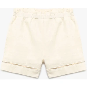 Pamuklu Beli Lastikli Mini Şort