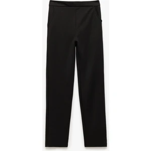 Beli Lastikli Cepli Düz Normal Paça Pantolon