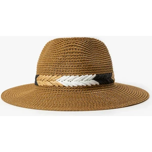 Bant Detaylı Hasır Şapka