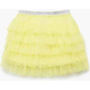 Katlı Lastik Detaylı Tütü Etek