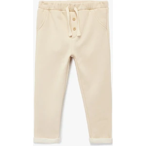 Şardonlu Beli Lastikli Düğmeli Basic Jogger Eşofman Altı