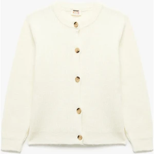 Düğmeli Uzun Kollu Yuvarlak Yaka Basic Triko Hırka