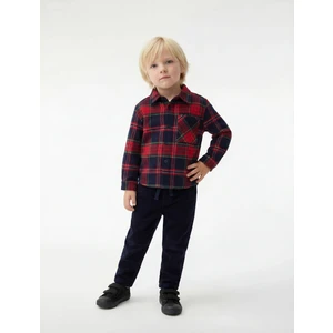 Beli Bağlamalı Cep Detaylı Basic Kadife Pantolon