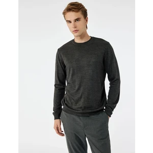 Uzun Kollu Bisiklet Yaka Basic Triko Kazak