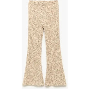 Beli Lastikli Ribanalı Ispanyol Paça Pantolon