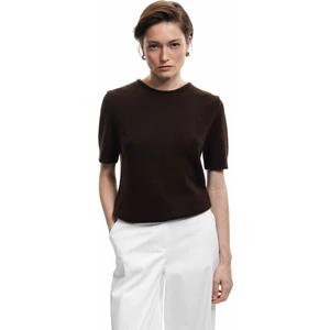 Bisiklet Yaka Kısa Kollu Triko Kazak