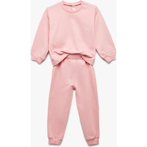 Şardonlu Pamuklu 2'li Eşofman Takımı