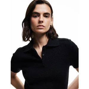 Kısa Kollu Düğmeli Polo Yaka Triko Kazak